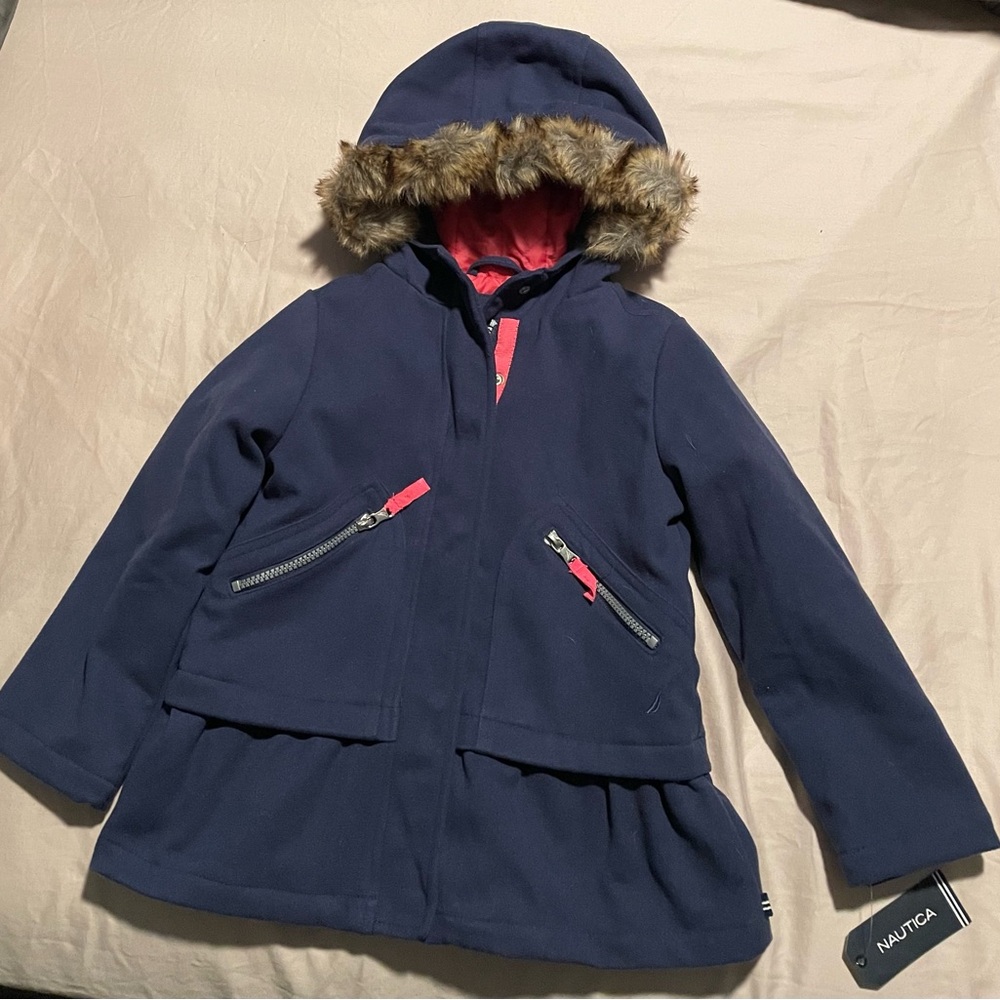 Toddler Girls Nautica Peacoat (Size 5)